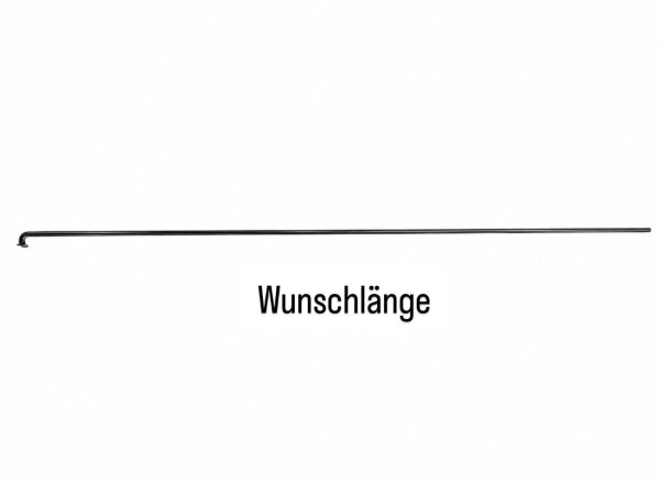 i:SY Ersatzspeiche 2,0mm Schwarz (in Wunschlänge gewalzt)