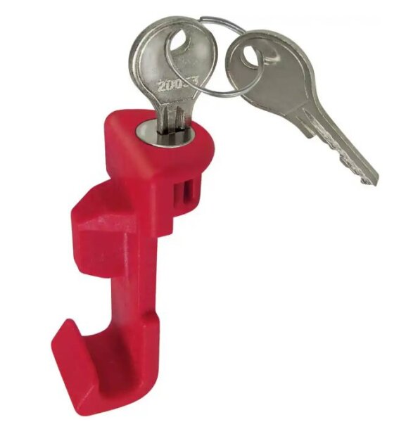 KLICKfix Adapter-Taste mit Schloss rot